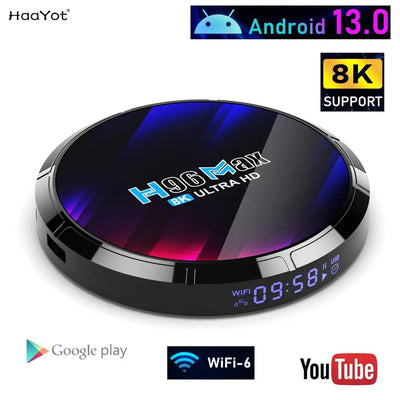 New Android 13 Smart TV Box RK3528 32&64G Support 8K Wifi 6 3D Media Player IPTV Set Top Box H96 Max Tvbox