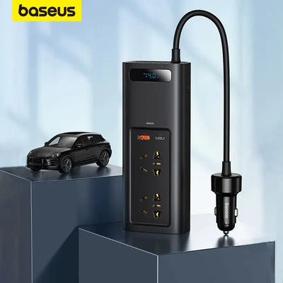 Baseus Car Inverter DC 12V to AC 220V 150W Auto Converter Type-C USB Fast Charging Charger EU Socket Car Inverter Power Adapter