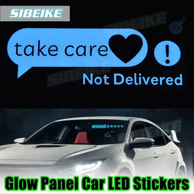 JDM Glow Panel Signs Dimmable Light Up Car Window Windshield Door Stickers Custom Led Light Panel For Car Modified