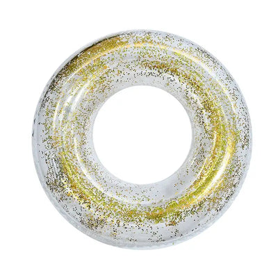 Transparent Glitter Pool Foats Swimming Ring Adult Children Inflatable Pool Tube Giant Float Boys Girl Water Fun Toy Swim laps