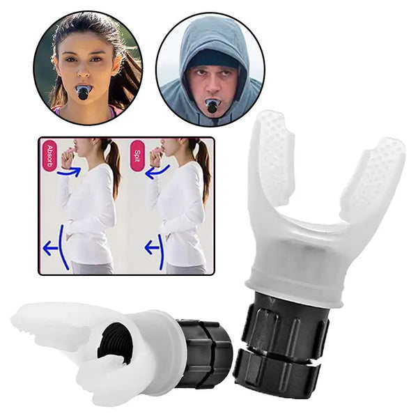 1-2pcs Breathing Trainer Respiratory Silicone High Altitude Training Outdoor Expiratory Breathing Exercise Device Safe Health