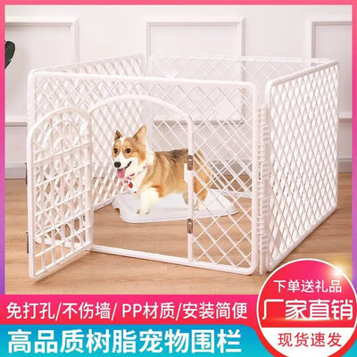 Pet Enclosure, Dog Isolation Door, Dog Cage, Fence, Iron, Small and Medium-sized Dog House, Domestic Fence, Dog Cage