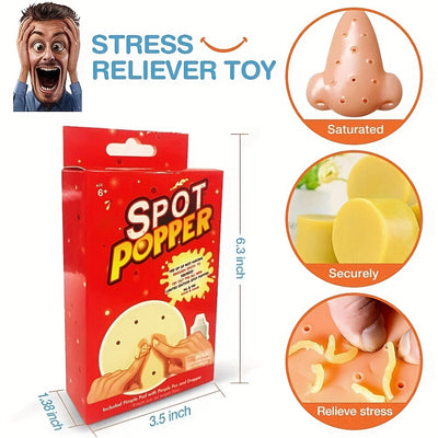 1pc Nose Model Squeeze Acne Decompression Toy, Pimple Popper Toy, Spot Popper Pimple Popping Toy Squeeze Acne Funny Toys Stress Reliever Peach Pimple Popper Game Pressure Relief Prank Toys