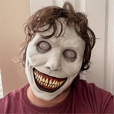 1 Piece Of Evil Role-playing Props, Terrifying Smile Devil - Hair-raising Halloween Mask, Evil Role-playing Halloween Costume Party Props