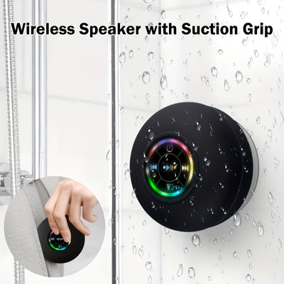 IPX4 Waterproof Speaker, Portable Wireless Speaker With Suction Cup,