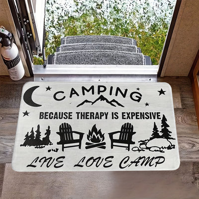 Camping Printed RV Mat, Outdoor Camping Rug, Home, Kitchen, Living Room Camping Mat, Easy To Clean, 50.04*80.01cm