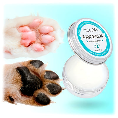 Natural Dog Paw Balm, Dog Paw Protection For Hot Pavement, Dog Paw Wax For Dry Paws & Nose, Canine Paw Moisturizer For Cracked Paws, Cream Butter For Cat, Dogs Paw Protectors
