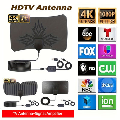 3000 Miles 8K Digital DVB-T2 TV Antenna With Amplifier Booster 1080P Aerial For Outdoor Car Antenna RV Travel Indoor Smart Tv