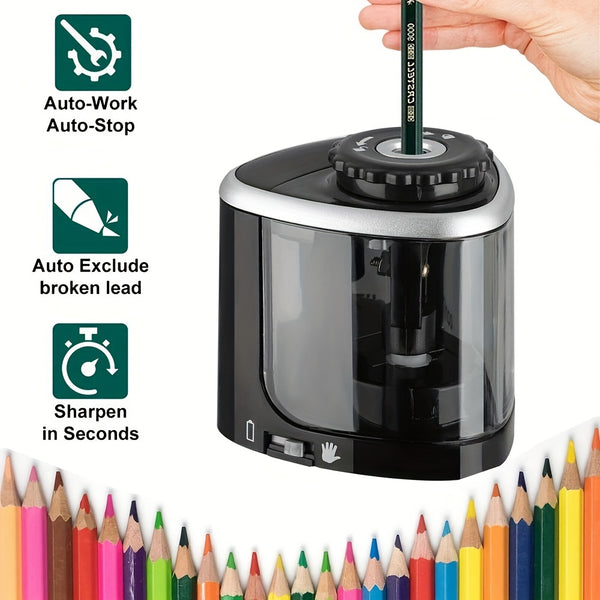 1pc Electric Pencil Sharpener Desktop Automatic  Office Stationery