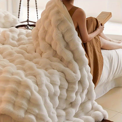 1pc Soft And Cozy Plush Blanket For Travel, Sofa, Bed, And Home Decor - Perfect Gift For Family And Friends