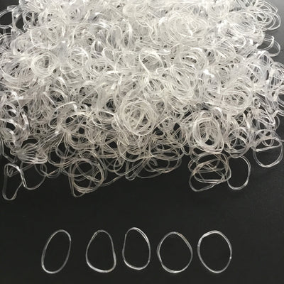 1000pcs Clear Elastic Hair Rubber Bands Transparent Mini Hair Ties Small Stretch Hair Bands For Women