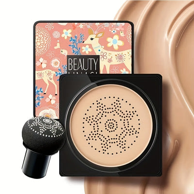 1pc BB Cream, Air Cushion Face Foundation Mushroom Head Concealer, Waterproof Whitening Base Makeup Cosmetic