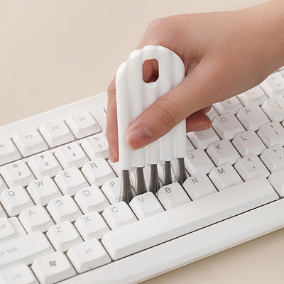 2 Pcs Keyboard Cleaning Brush Bendable Cup Cover Groove Gap Dead Corner Brushes