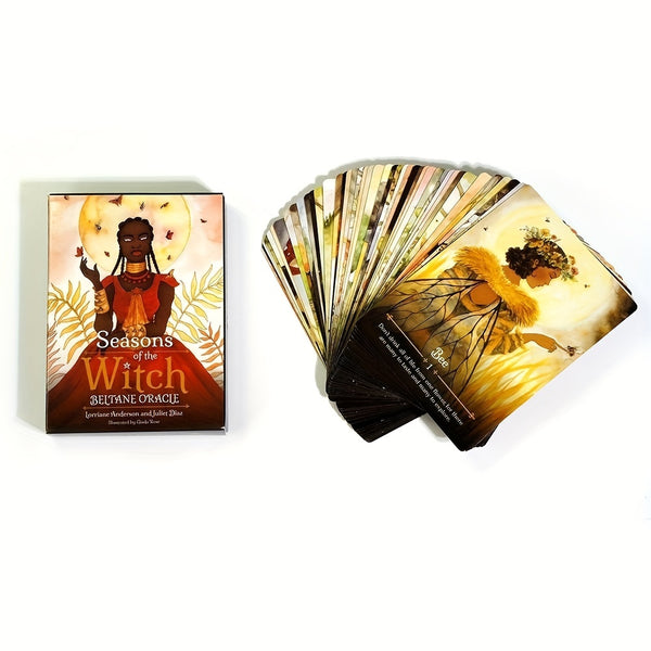 Seasons Of The Witch Oracle Cards(with Guidebook)，Christmas Tarot Card Games,Fortune Telling Game Cards