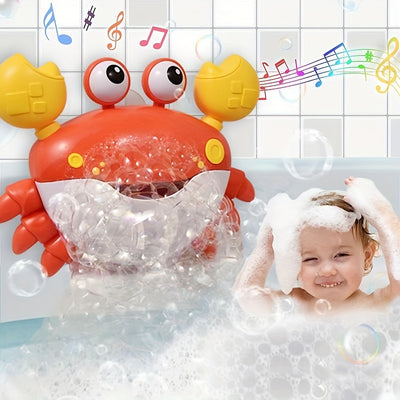 Crab Bubble Bath Maker For The Bathtub Blows Bubbles And Plays Songs - Baby, Toddler Kids Bath Toys Makes Great Gifts For Toddlers-Sing-Along Bath Bubble Machine