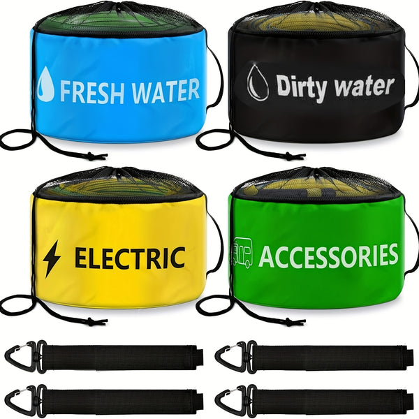 RV Hose Storage Bag, RV Equipment Storage Utility Bag,Conveniently Stores Fresh/Black Water Sewer Hoses Electrical Cords And RV Accessories