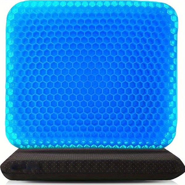 Relieve Back, Sciatica, Hip, And Tailbone Pain With This Gel Seat Cushion - Perfect For Office Chairs, Cars, Wheelchairs, And More!