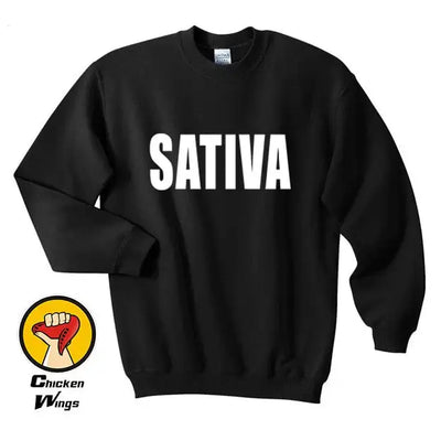 SATIVA WEED Sweatshirt CANNABIS MARIJUANA HIPSTER LOVE DOPE SWAG HIGH TUMBLR GIFT Sweatshirt Gift More Size and Colors-B056