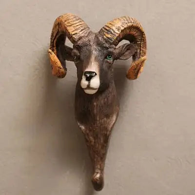 New Vintage Resin Wall Coat Rack Wall Hook Home Wall Decoration Stereo Animal Rack