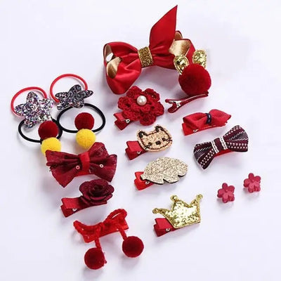 17Pcs/Lot Cute Small Dogs Bows Hair Grooming Puppy Accessories Supplies For Dogs Cat Yorkie Teddy Pets Hair Clips