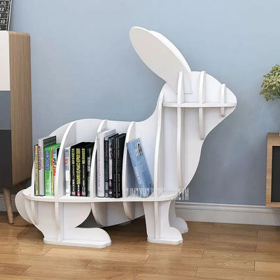 S/M Creative Animal-shaped Rabbit Bookcase Kindergarten Kids Furniture Children's Bookshelf Rack Home Decoration Floor Ornaments
