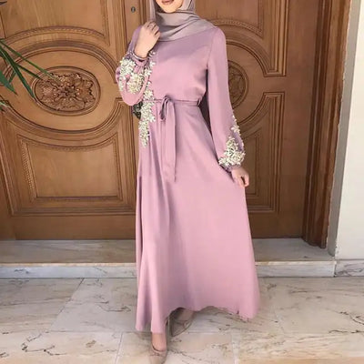 Eid Mubarak Kaftan Abaya Dubai Turkey Muslim Hijab Dress Caftan European Islam Clothing African Dresses For Women Vestidos Qatar