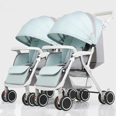 Twins Baby Stroller Luxury Detachable Fashionable Pram High-Landscape Baby Carriage