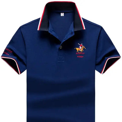 Polo Shirt men Summer New synthetic fiber Mens Short Sleeve Polo Shirt mens Embroidered Business Casual Men's Polo Shirt 1732