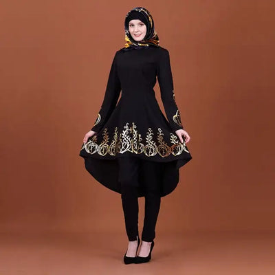Muslim Dress Women Islamic Clothing Moroccan Kaftan Hot Stamping Fashion Abayas Robe Dubai Abaya Turkish Clothes New
