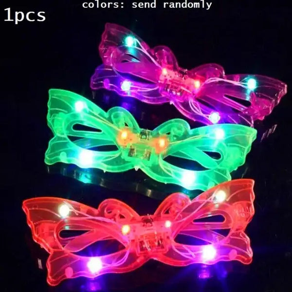 1pcs LED Light Toy Blinds Glasses Flashing Wreath Tie Sequin Hat Garland Wedding Glow Birthday Party Gift Carnival Decoration