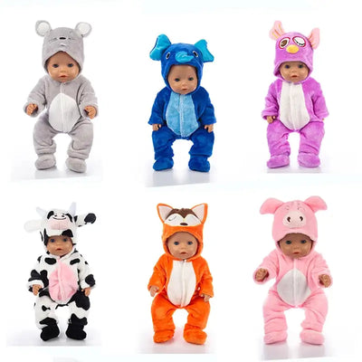 New Animal Set + Shoes  Doll Clothes Fit For 43cm born baby Doll clothes reborn Doll Accessories