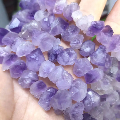 Fine Natural Raw Stone Amethyst Cluster Gemstone Beads Spacer Beads For Jewelry Making DIY Bracelet Handmade Accessories Charm