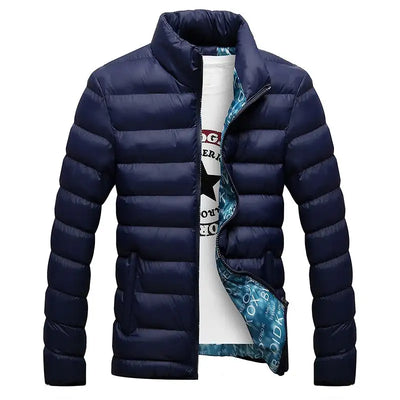 Winter Jacket Men 2021 Fashion Stand Collar Male Parka Jacket Mens Solid Thick Jackets and Coats Man Winter Parkas M-6XL