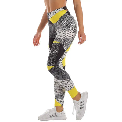 Zohra Woman Pants Workout Legging Contrast Stitching Printing Fitness Leggins High Waist Slim Legins Gym Bandage Leggings