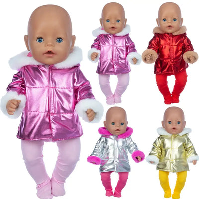 New Down jacket + leggings Doll Clothes Fit For 18inch/43cm born baby Doll clothes reborn Doll Accessories