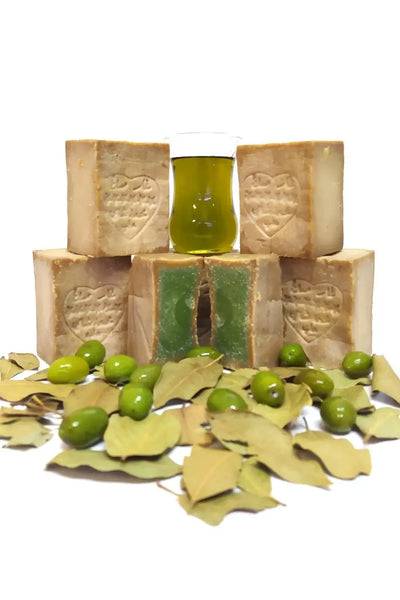 Aleppo Soap %100 Natural Traditional Olive Oil & Daphne For Body & Hair Handmade Anti-Acne Skin Treatment Syrian Turkish Organic
