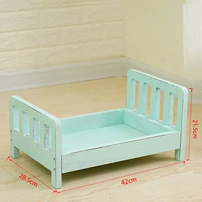 Infant Wood Bed Accessories Basket Newborn Sofa Photo Shoot Crib Detachable Studio Props Posing Baby Photography Background Gift