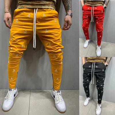 Spring and Autumn Hot Sale 3D Printing  Zipper Hip Hop Breathable Men's Pants Sports Trend Casual Slim Jogging Pencil Pants
