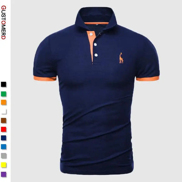 13 Colors Brand Quality Cotton Polos Men Embroidery Polo Giraffe Shirt Men Casual Patchwork Male Tops Clothing Men