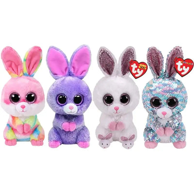 Ty Big Eyes Pea Velvet Bunny Rabbit Plush Stuffed Animal Collectible Doll Toy Christmas Birthday Gift For Boys Girls 15cm
