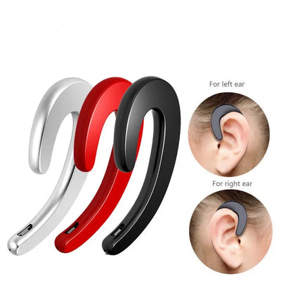 Wireless Bluetooth Earphone Hands-free with microphone Bone conduction Bluetooth earpiece Earhook no earplugs For all smartphone