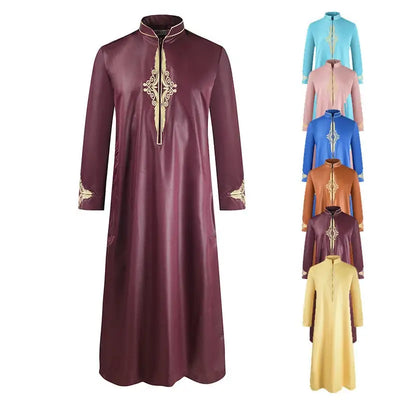 Muslim Men Jubba Thobe Islamic Clothing Ramadan Mens Kimono Long Robe Saudi Wear Musulman Abaya Caftan Jubah Dubai Arab Dressing