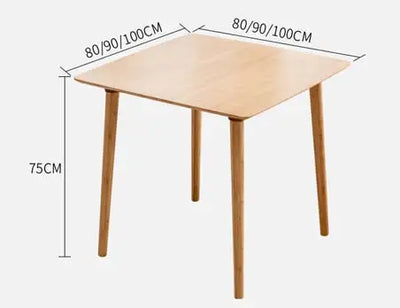 All solid wood dining table small family modern simple dining table rectangular 4-person solid wood dining table chair