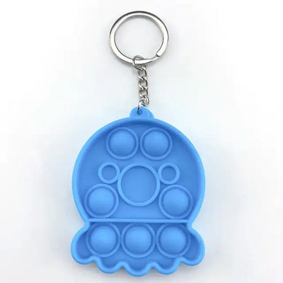 Mini Push Bubble Sensory Toy Keychain Autism Squishy Stress Reliever Toys for Adult Kids Relief Funny Fidget Toys