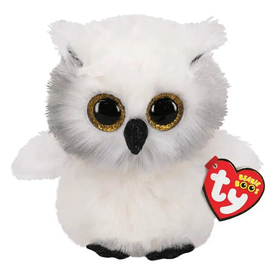 15CM Ty Beanie Austin Sparkly Glitter Eyes Black And White Face Owl Cute Animal Doll Birthday Gift Soft Stuffed Plush Toy Kids