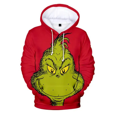 Green Haired Grinch Anime Hoodie Hoodies Men Sweatshirt Lounge Wear Fashion Grinch Hooded 3D Streetwear Men Clothing XXS-4XL