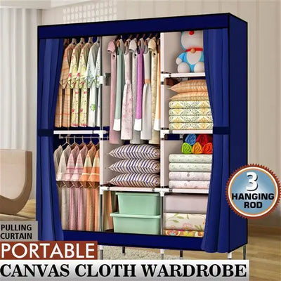 67" 71" 69" Portable Closet Wardrobe Clothes Rack Home Storage Organizer Multifunction Shelf Clothing Storage Cabinet Furniture
