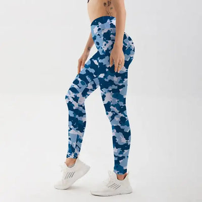 Workout Leggings For Women High Waist Push Up Legging Camouflage Printed Female Fitness Pants Casual Trousers