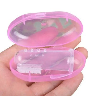 1Pcs Pet Finger Toothbrush With Storage Box Soft Dog Toothbrush Bad Breath Tartar Teeth Care Tool Pet Cleaning Dog Accessories