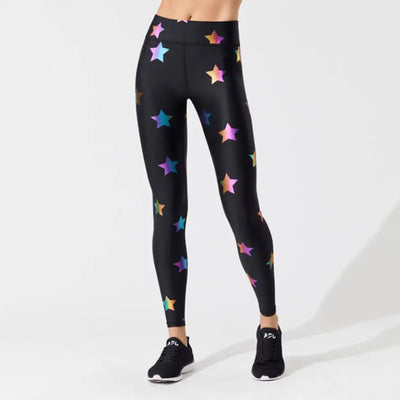 New Fashion Colored Stars Pattern Digital Printed Skinny Breathable Leggings Gifts For Ladies